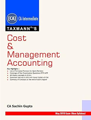 Cost & Management Accounting by Sachin Gupta